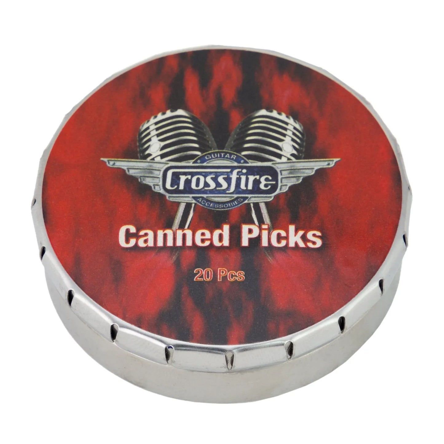Crossfire 0.71mm Assorted Guitar Picks (20 Pack) in Pop-Top Storage Tin — view 3