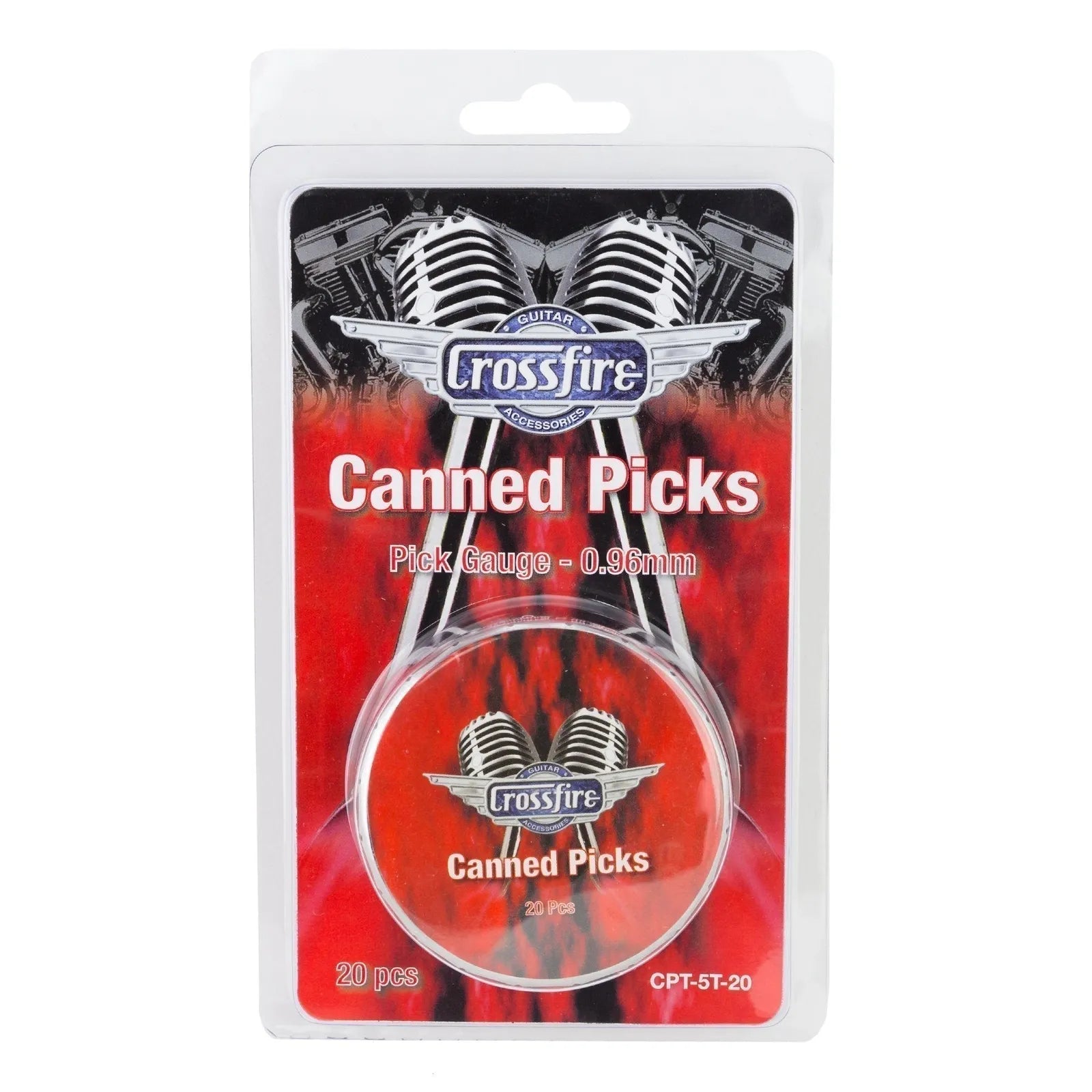 Crossfire 0.96mm Assorted Guitar Picks - 20 Pack in Pop-Top Storage Tin — view 2