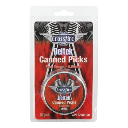 Crossfire Deltek 0.58mm Canned Guitar Picks - 20 Pack Assorted Colors — view 2
