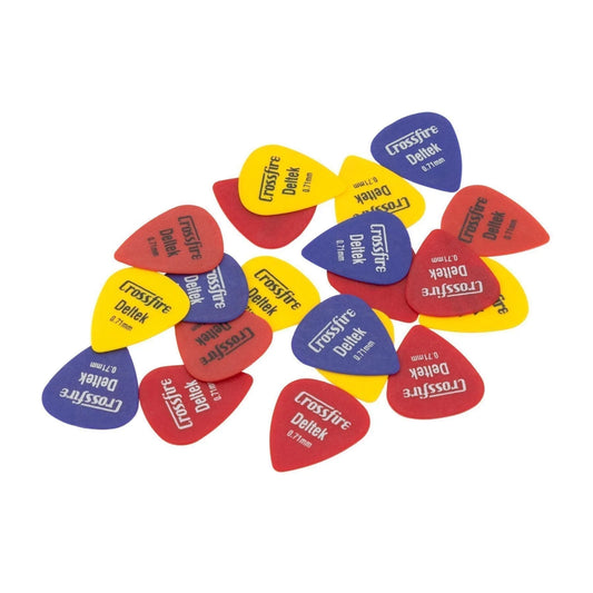 Crossfire Deltek 0.71mm Assorted Guitar Picks 20 Pack