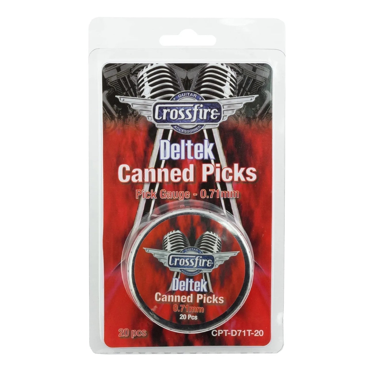 Crossfire Deltek 0.71mm Assorted Guitar Picks 20 Pack — view 2