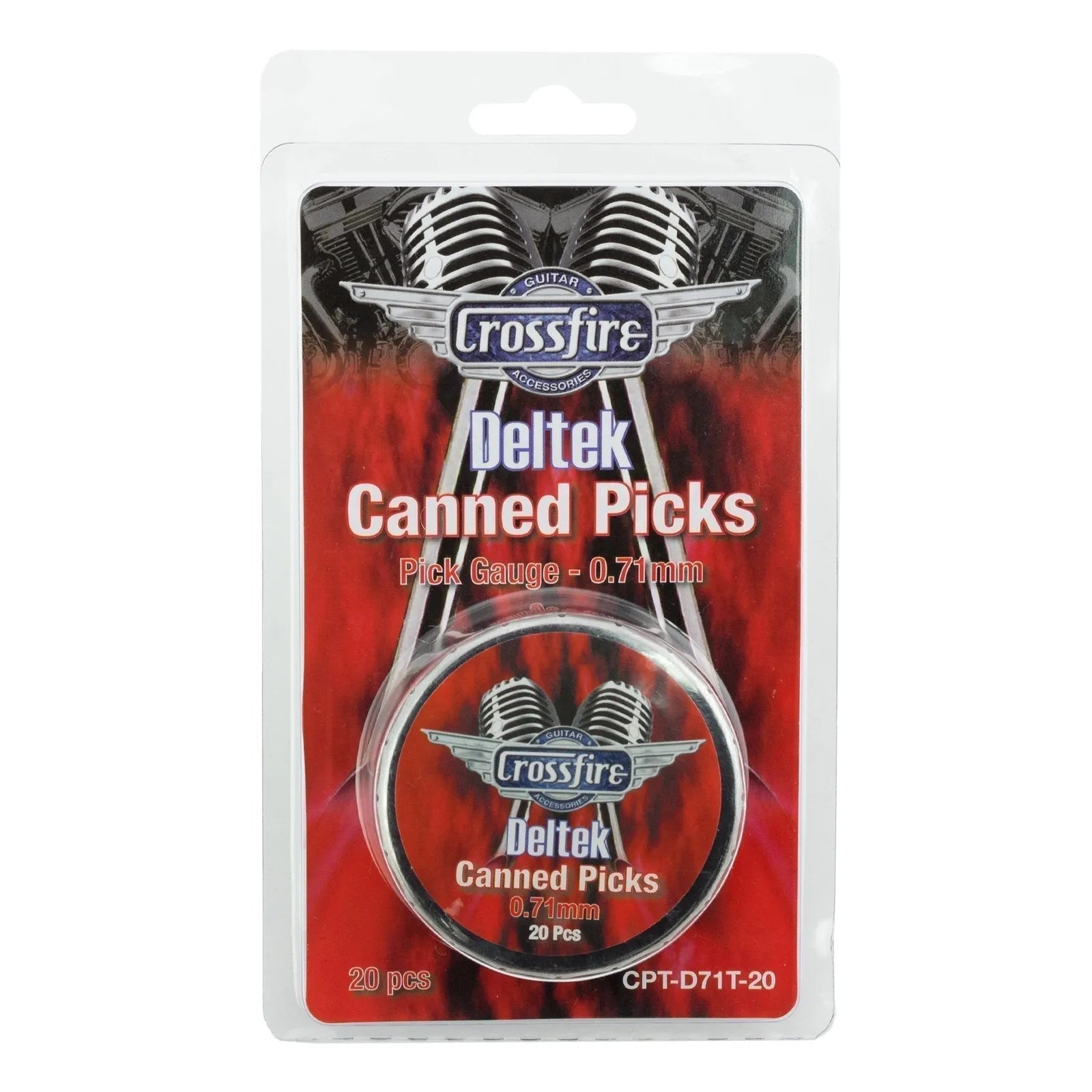 Crossfire Deltek 0.71mm Assorted Guitar Picks 20 Pack — view 2