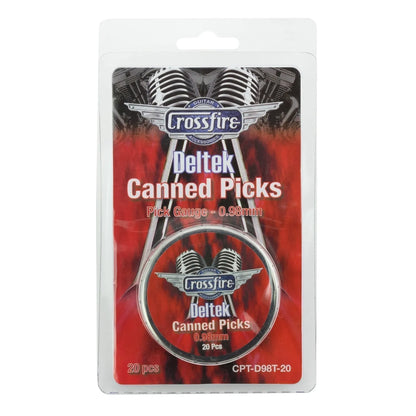 Crossfire Deltek 0.98mm Canned Guitar Picks - 20 Pack Assorted Colors — view 2