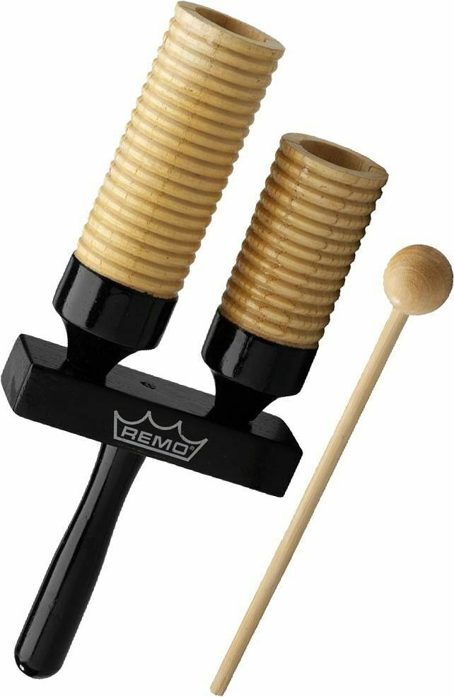 REMO CROWN Two Tone Block & Guiro with beater  Educational, Latin