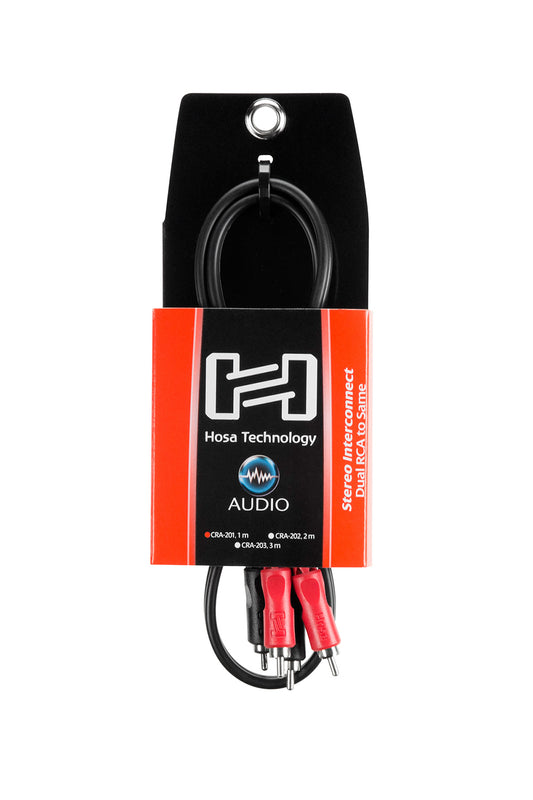Hosa Stereo Interconnect, Dual RCA to Same, 1 m