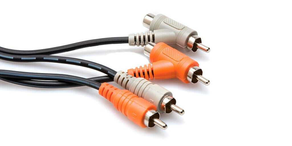 Hosa Stereo Interconnect, Dual RCA to Dual Piggyback RCA, 1 m