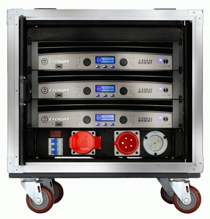 Crown Vrack 3 X It12000Hd Amplifiers Rack Pd + I/O