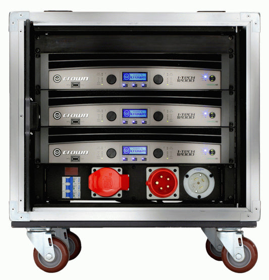 Crown Vrack 3 X It12000Hd Amplifiers Rack Pd + I/O