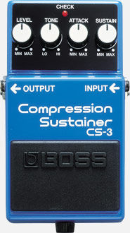 BOSS CS-3 Compression/Sustainer Pedal - Compact Signal Enhancer for Guitar & Bass