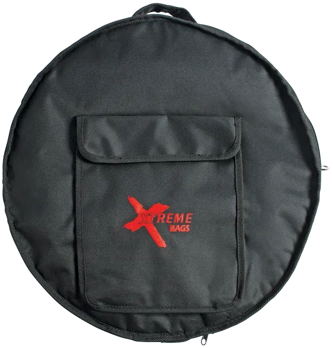CNB 18 Inch Bodhran Gig Bag MW1049 - Black Waterproof Nylon with Shoulder Strap
