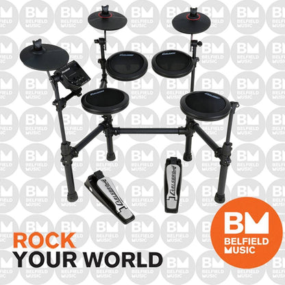 Carlsbro CSD5M 7-Piece Electronic Drum Kit with Mesh Pads, Bluetooth, USB Interface and Adjustable Frame — view 6
