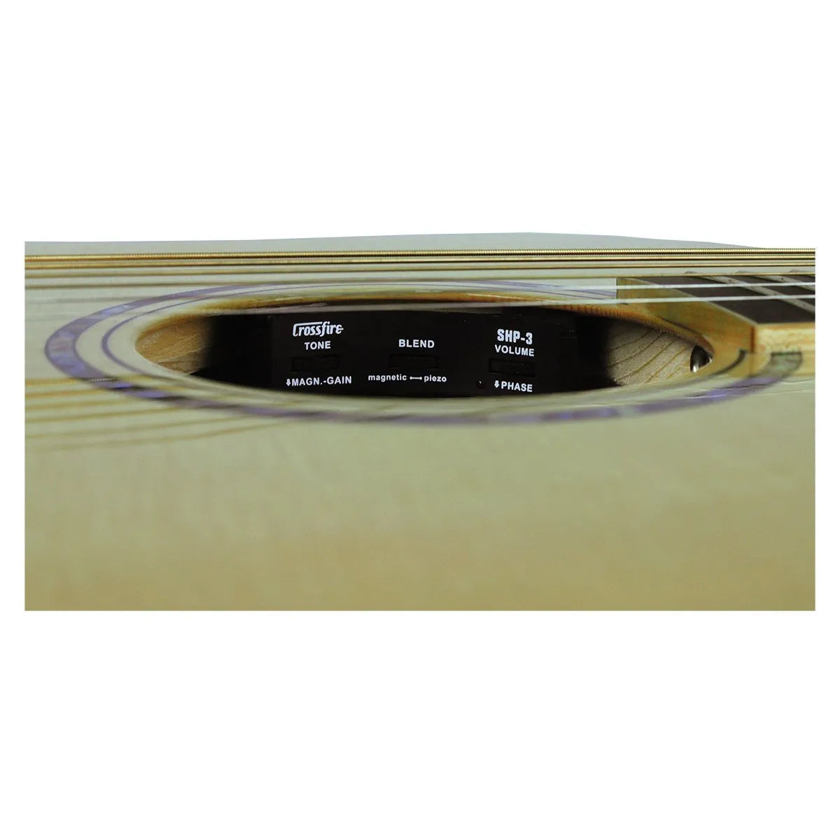 Crossfire Guitar Sound-Hole Pickup Kit with Preamp, Piezo, Magnetic Pickup, and Controls — view 5