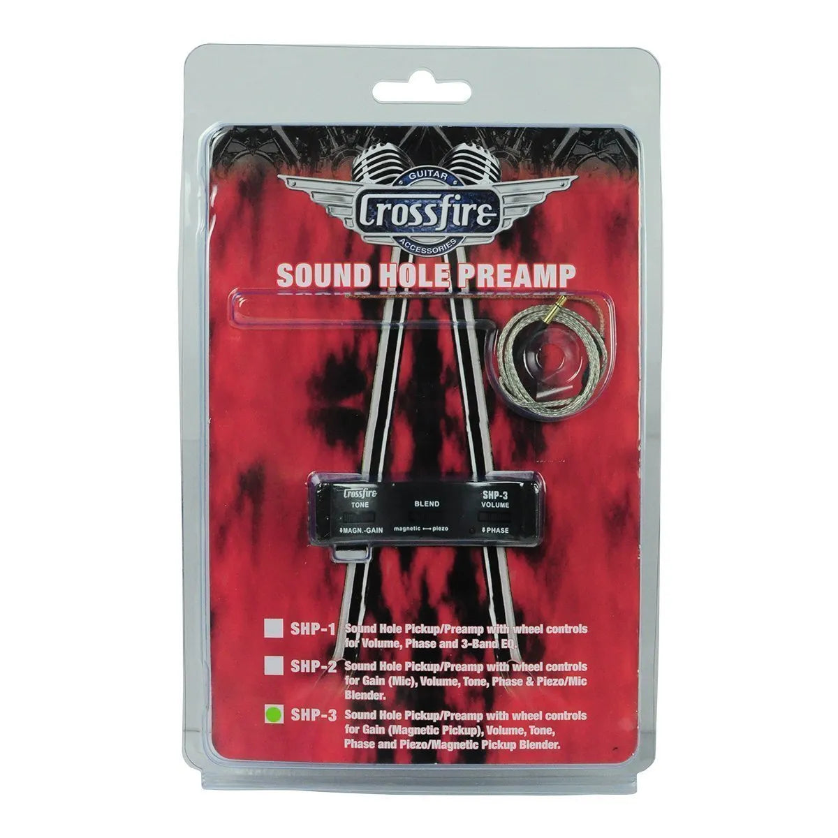 Crossfire Guitar Sound-Hole Pickup Kit with Preamp, Piezo, Magnetic Pickup, and Controls — view 6