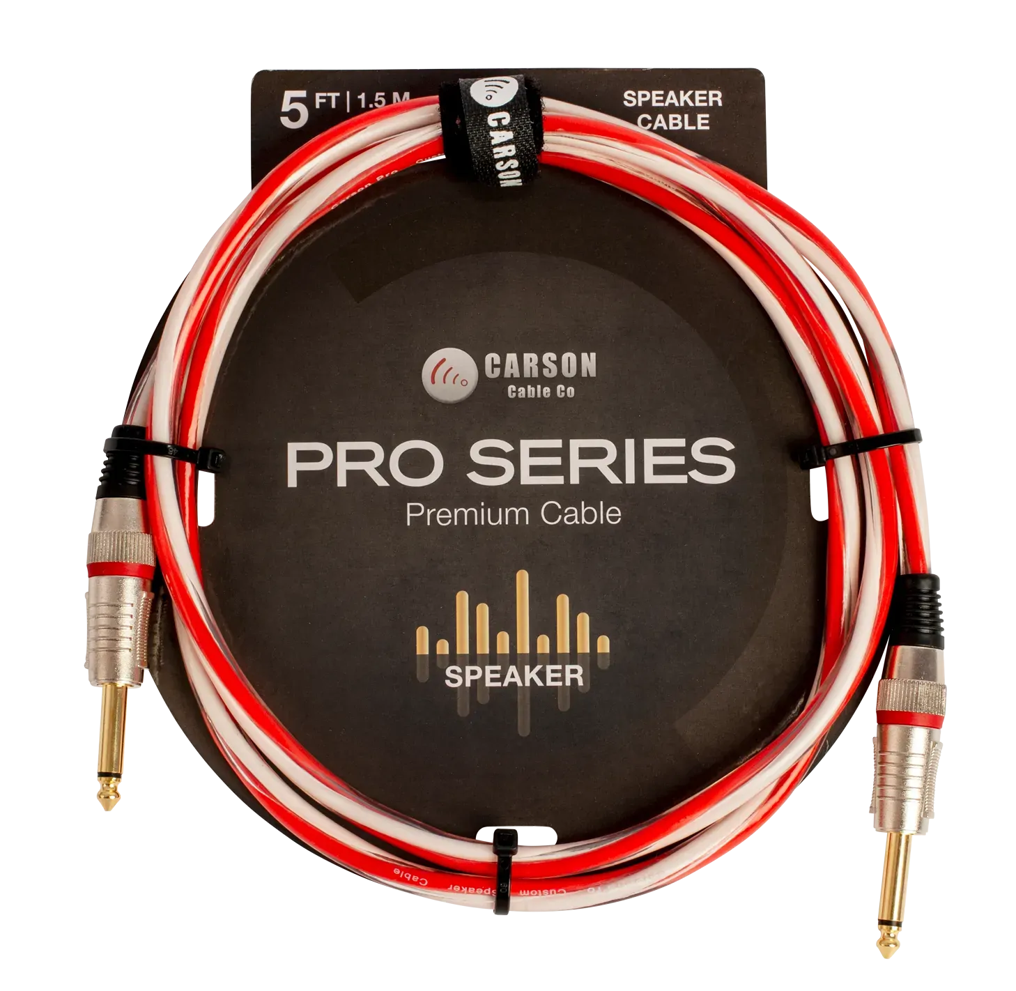 Carson Cable Co Carson Pro Series 5ft Jumbo Speaker Cable with Straight Jacks, 13-Gauge