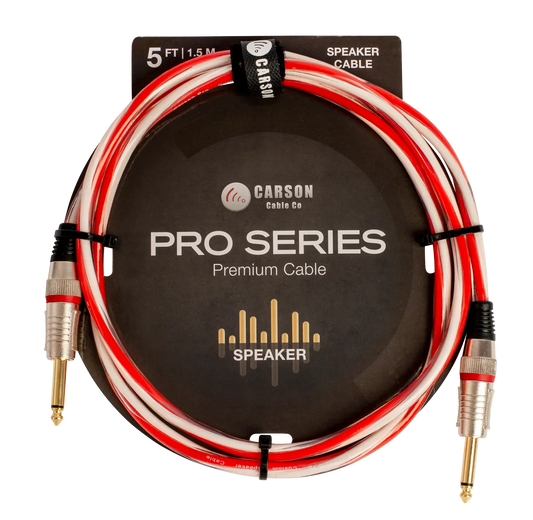 Carson Cable Co Carson Pro Series 5ft Jumbo Speaker Cable with Straight Jacks, 13-Gauge