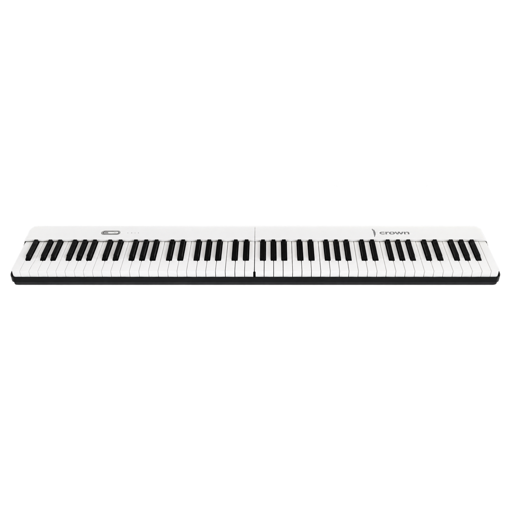 Crown Portable Magnetic Split Digital Piano White 88-Key Touch Sensitive Keyboard with Speakers USB-C Rechargeable Battery — view 2
