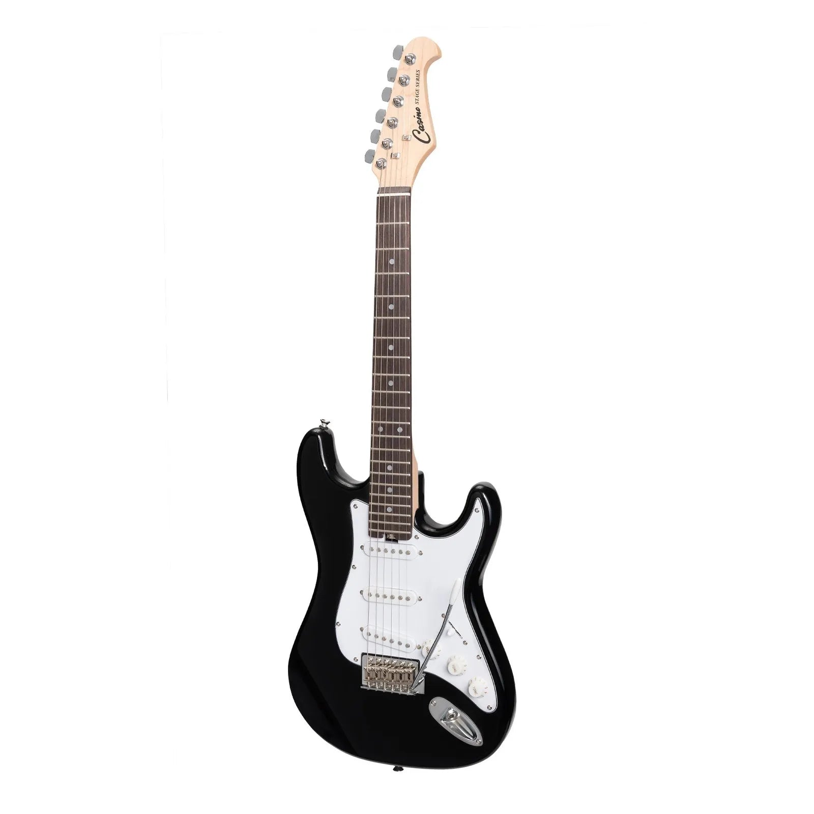 Casino CST-20-BLK Short Scale Electric Guitar Set with Gig Bag - Black — view 2