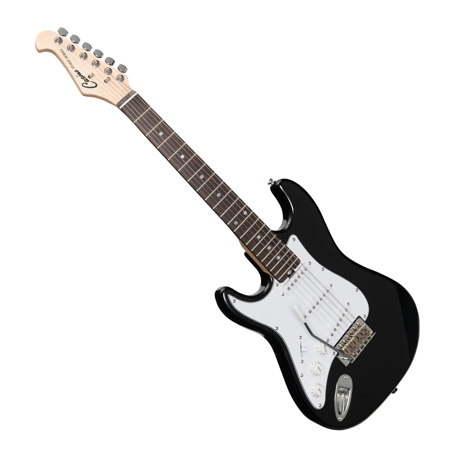 Casino CST-20L Black Left Handed Short-Scale Electric Guitar Set with Gig Bag — view 4