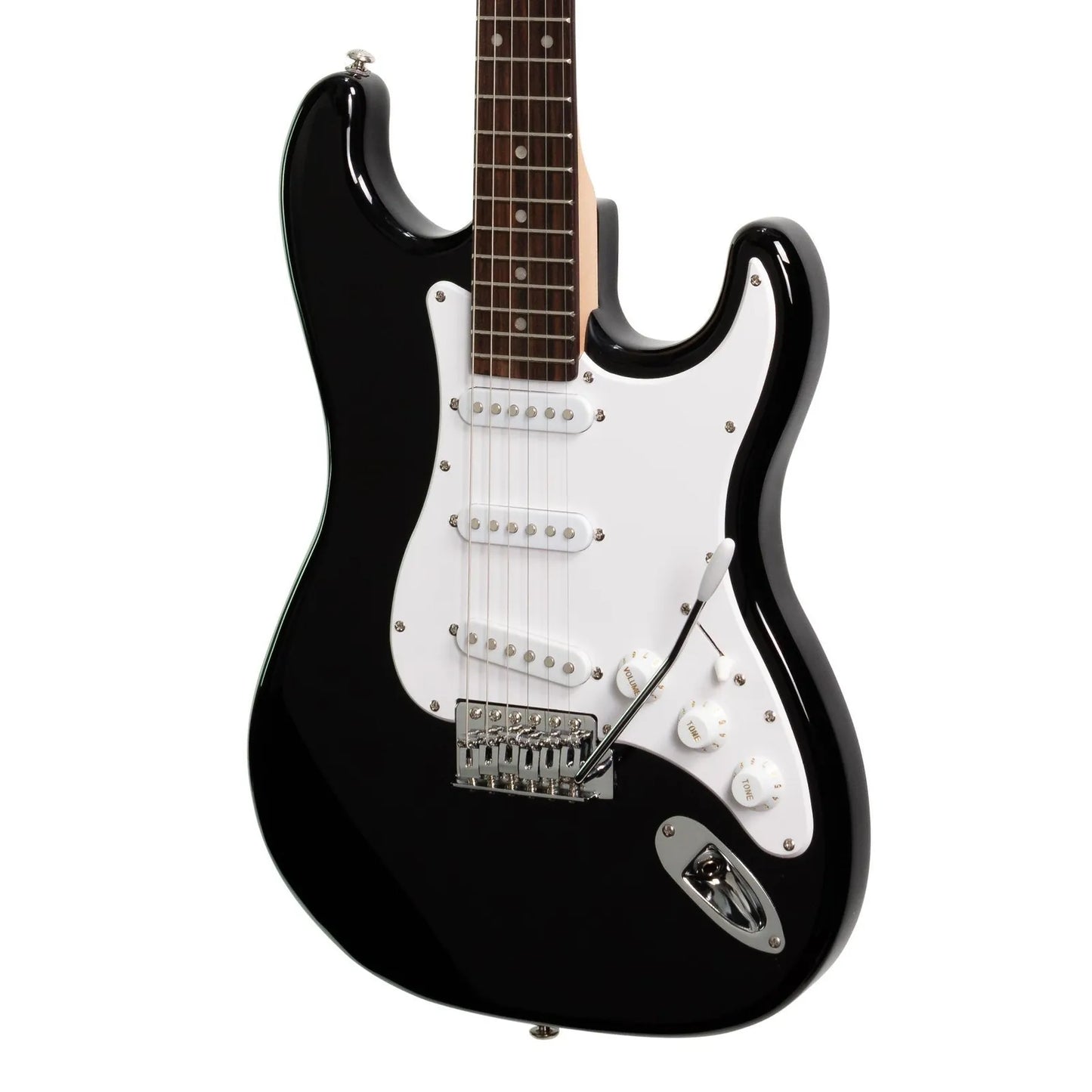 Casino CST-22-BLK Electric Guitar Set ST-Style Black with Gig Bag, Strap, Lead, and Picks — view 5