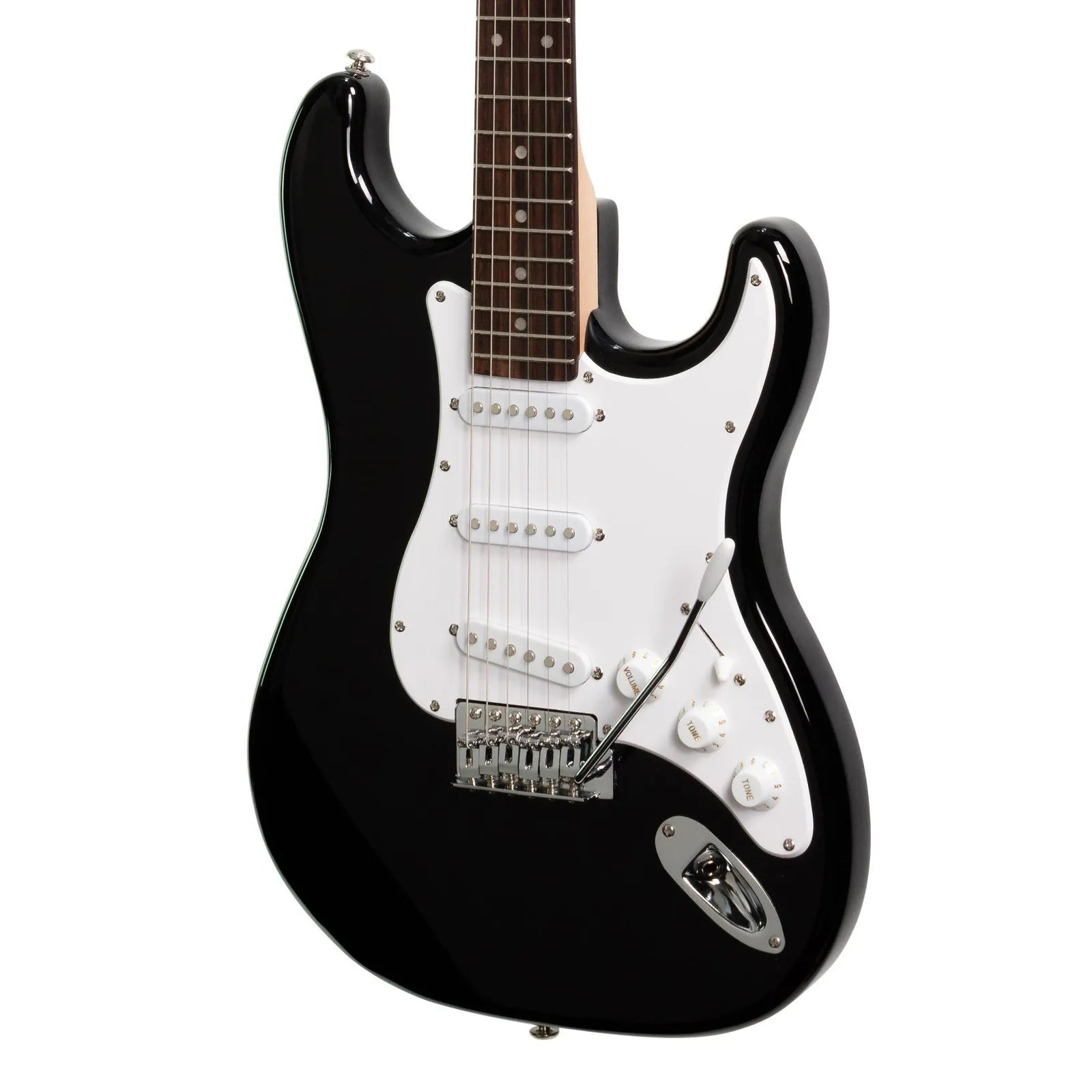 Casino CST-22-BLK Electric Guitar Set ST-Style Black with Gig Bag, Strap, Lead, and Picks — view 5
