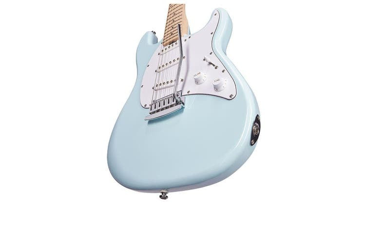 Sterling by Music Man S.U.B. Cutlass CT30SSS, Daphne Blue Electric Guitar — view 3