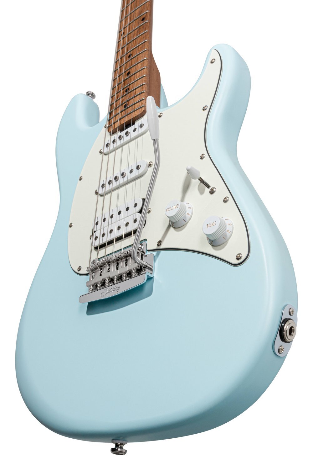 Sterling by Music Man SBMM Cutlass CT50HSS, Daphne Blue Satin Electric Guitar — view 3