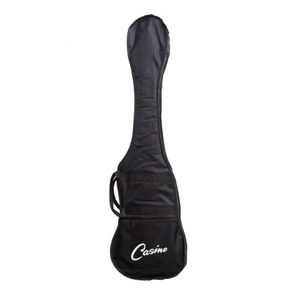 Casino CTB-24-TBL Electric Bass Guitar Set T-Style Transparent Blue with Gig Bag, Strap, Lead, and Picks — view 2