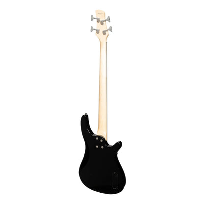 Casino CTB-24L-BLK Left Handed Tune-Style Electric Bass Guitar Set with Gig Bag - Black — view 3