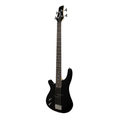 Casino CTB-24L-BLK Left Handed Tune-Style Electric Bass Guitar Set with Gig Bag - Black — view 2