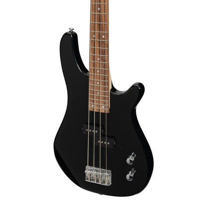 Casino 24 Series Short Scale T-Style Electric Bass Guitar Set Black CTB-24S-BLK — view 5