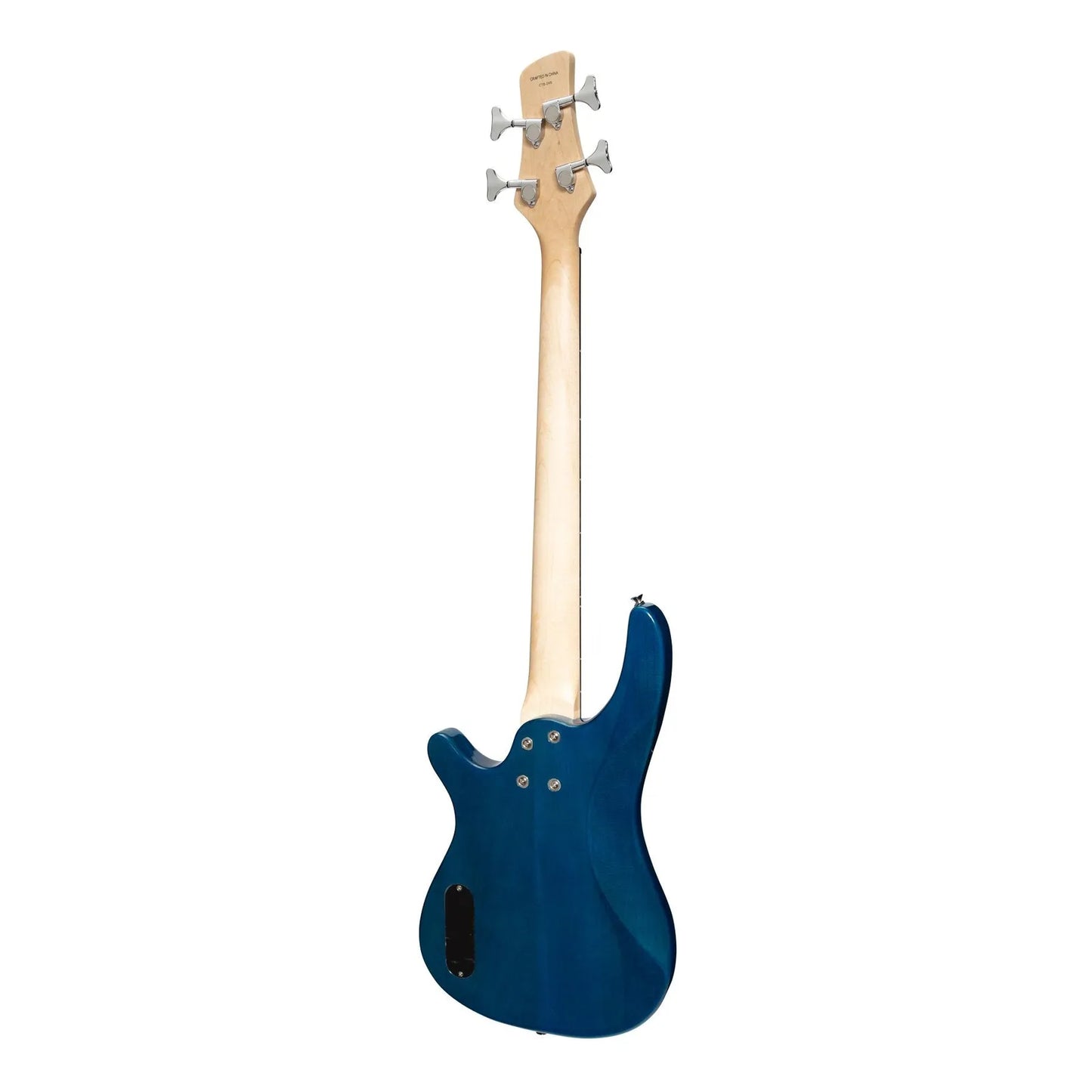 Casino CTB-24S-TBL Short Scale T-Style Electric Bass Guitar Set with Gig Bag - Transparent Blue — view 3