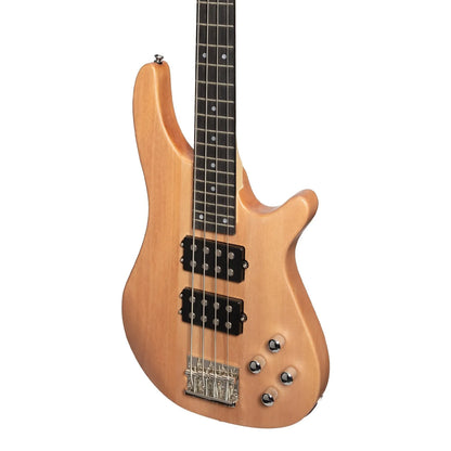 Casino 24 Series Mahogany T-Style Electric Bass Guitar Set Natural Satin CTB-24T-MAHSTN — view 5