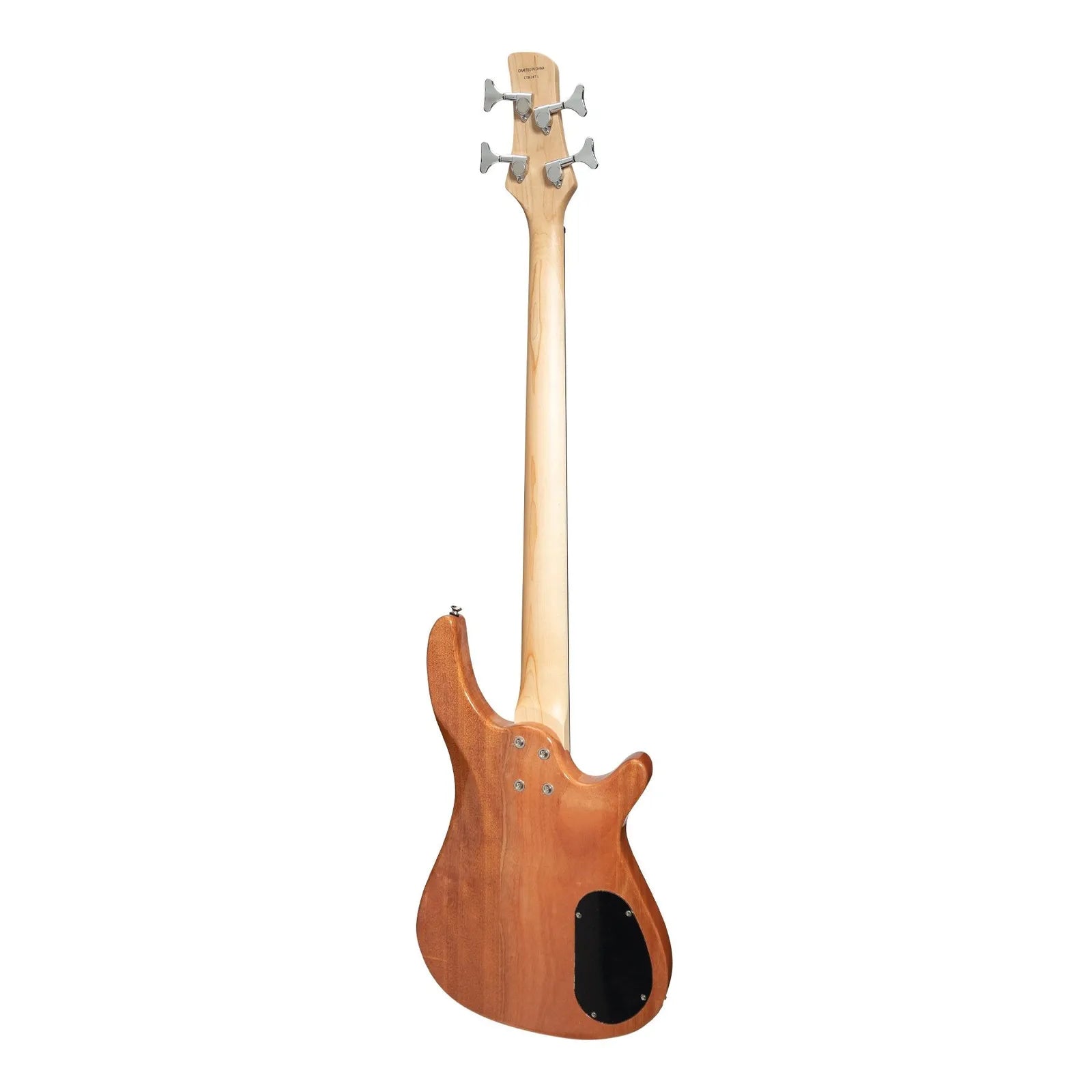 Casino '24 Series' Left Handed Mahogany T-Style Electric Bass Guitar Set Natural Gloss with Gig Bag and Accessories — view 3