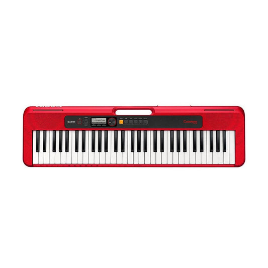 Casio Casiotone 61-Key Portable Keyboard in Red with Dance Music Mode and Bluetooth Connectivity