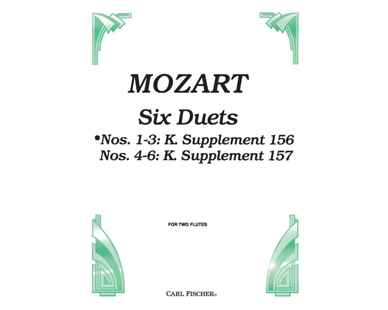 Six Duets No. 1 - 3 for Flute by Mozart - Carl Fischer CU156