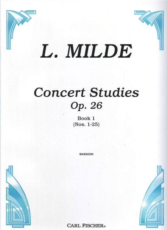 Milde Concert Studies Op. 26 Book 1 for Bassoon - 52 Pages - Published by Carl Fischer