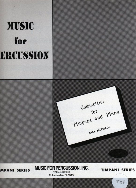 Concertino Timpani And Piano Book