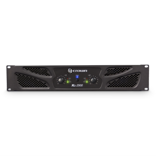 Crown XLI2500 2-Channel Power Amplifier 750W @ 4Ohm - Reliable, Rugged, Affordable Amplification for DJs, Musicians & Venues