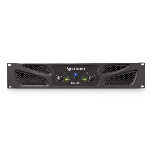 Crown XLI800 Power Amplifier, 2 Channel, 300W at 4OHM, RCA & XLR Inputs, Affordable & Reliable for DJs, Musicians, and Venues
