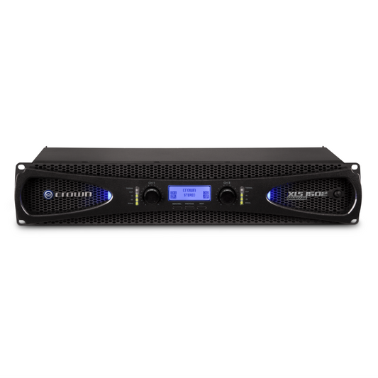 Crown XLS1502 2-Channel Power Amplifier, 525W @ 4Ω, DSP Control, DriveCore Technology, LCD Display, Ultra-Efficient Audio Performance