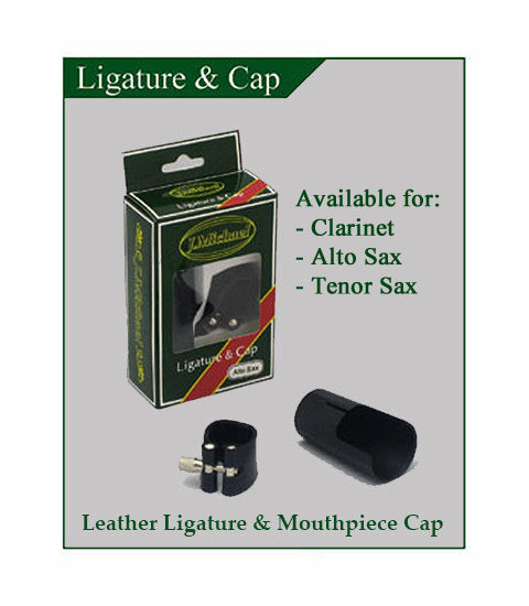 J Michael Clarinet Leather Ligature with Mouthpiece Cap