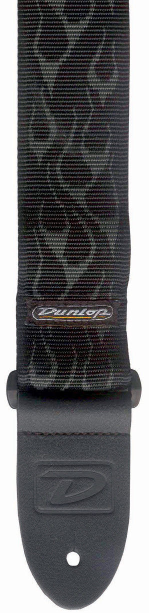 Jim Dunlop Guitar Strap Grey Flame 2 Inch Tough Nylon, Leather Ends