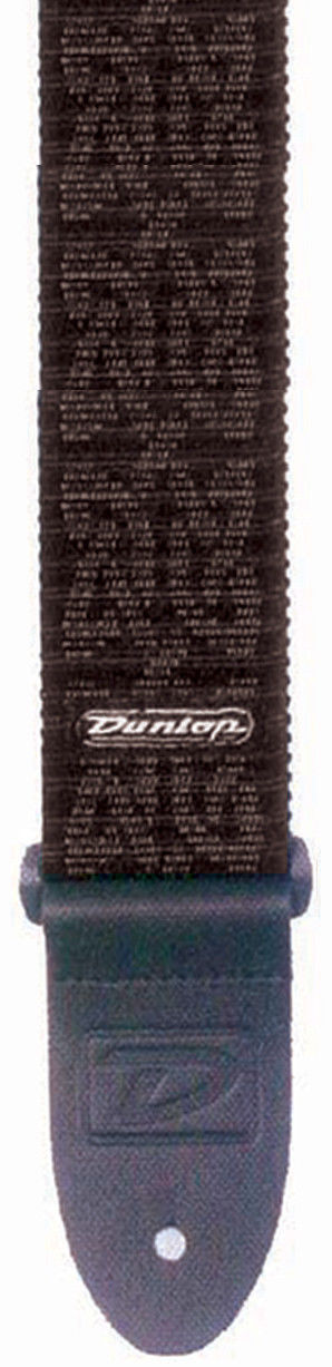 Jim Dunlop Guitar Strap Celtic Grey 2 Inch Tough Nylon, Leather Ends
