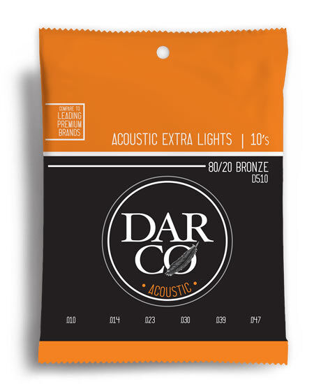 Darco D510 Acoustic 80/20 Bronze Extra Light Guitar String Set 10-47