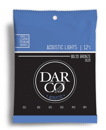 Darco Acoustic 80/20 Bronze Light Guitar String Set D520 (12-54)