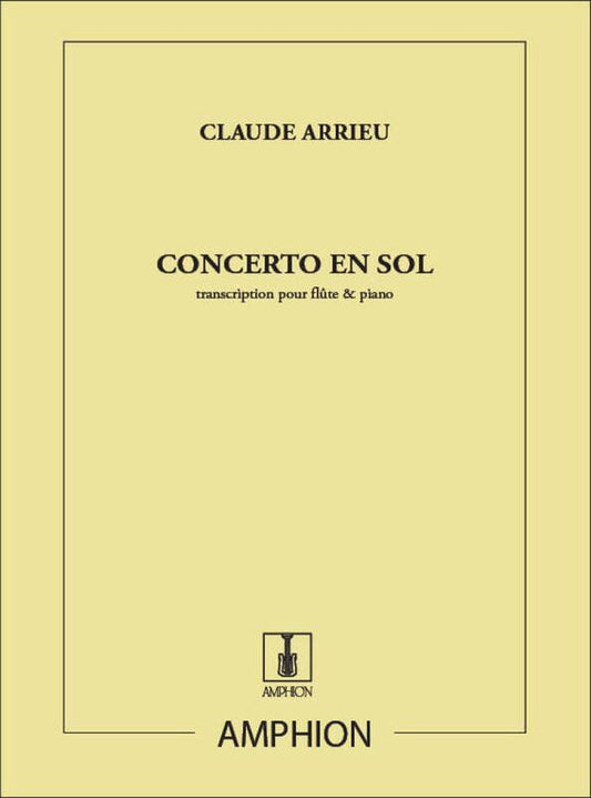 Arrieu - Concerto in G Major for Flute and Piano, Publisher: Amphion