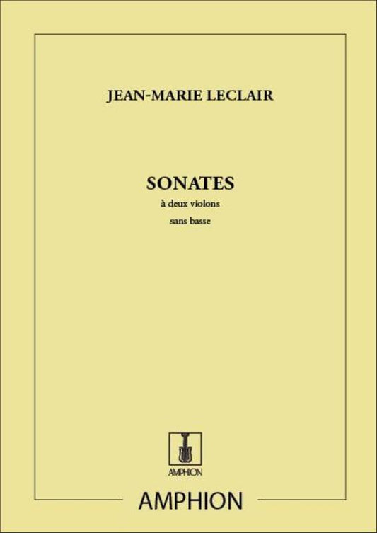 Leclair - Sonatas For 2 Violins/Basso Continuo (Softcover Book)