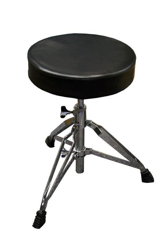 DXP Drum Stool Heavy Duty Chrome, Wide Angle Double Braced, Adjustable
