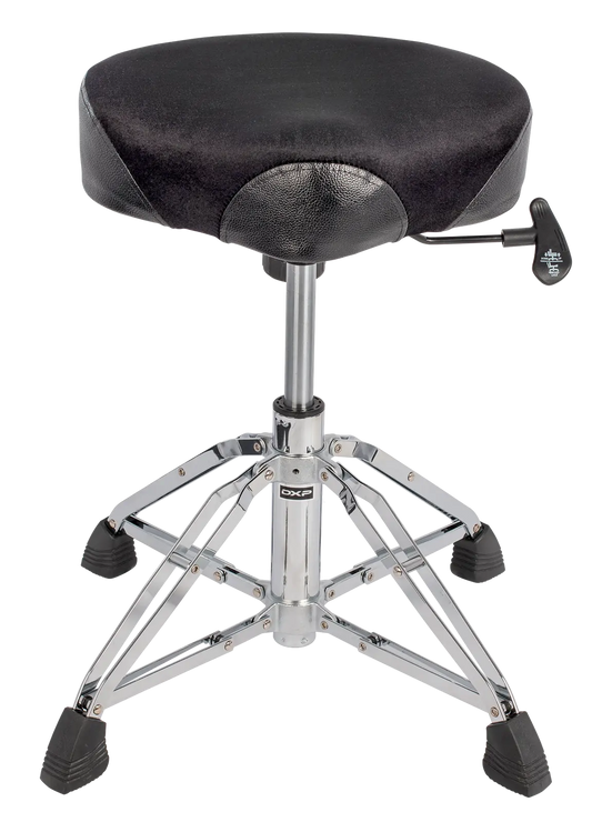 DXP Deluxe Hydraulic Drum Throne with Plush Saddle Seat and Adjustable Height