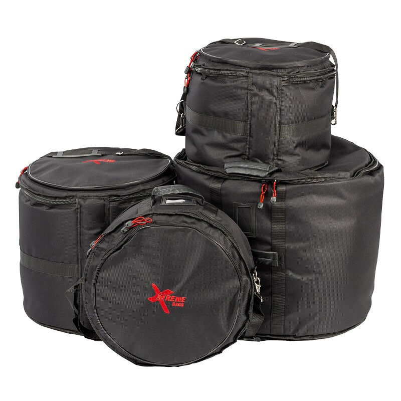 Xtreme 4 Piece 18" Jazz Drum Bag Set - 12T 14F 18B 14SN with Waterproof Nylon and Foam Padding — view 2